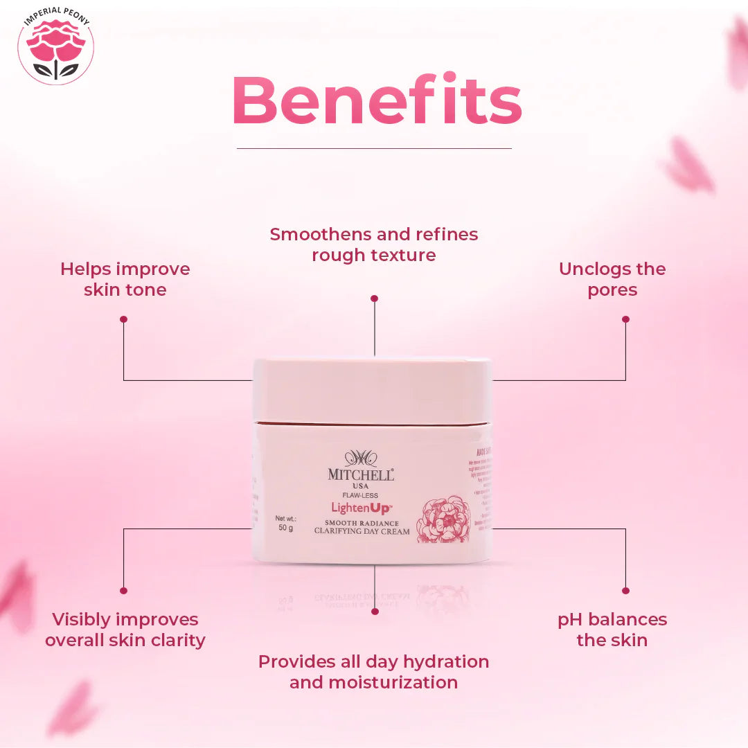 Lighten Up Flaw-Less Smooth Radiance Clarifying Day Cream 50g Mitchell Brands - Mitchell Brands - Skin Lightening, Skin Brightening, Fade Dark Spots, Shea Butter, Hair Growth Products