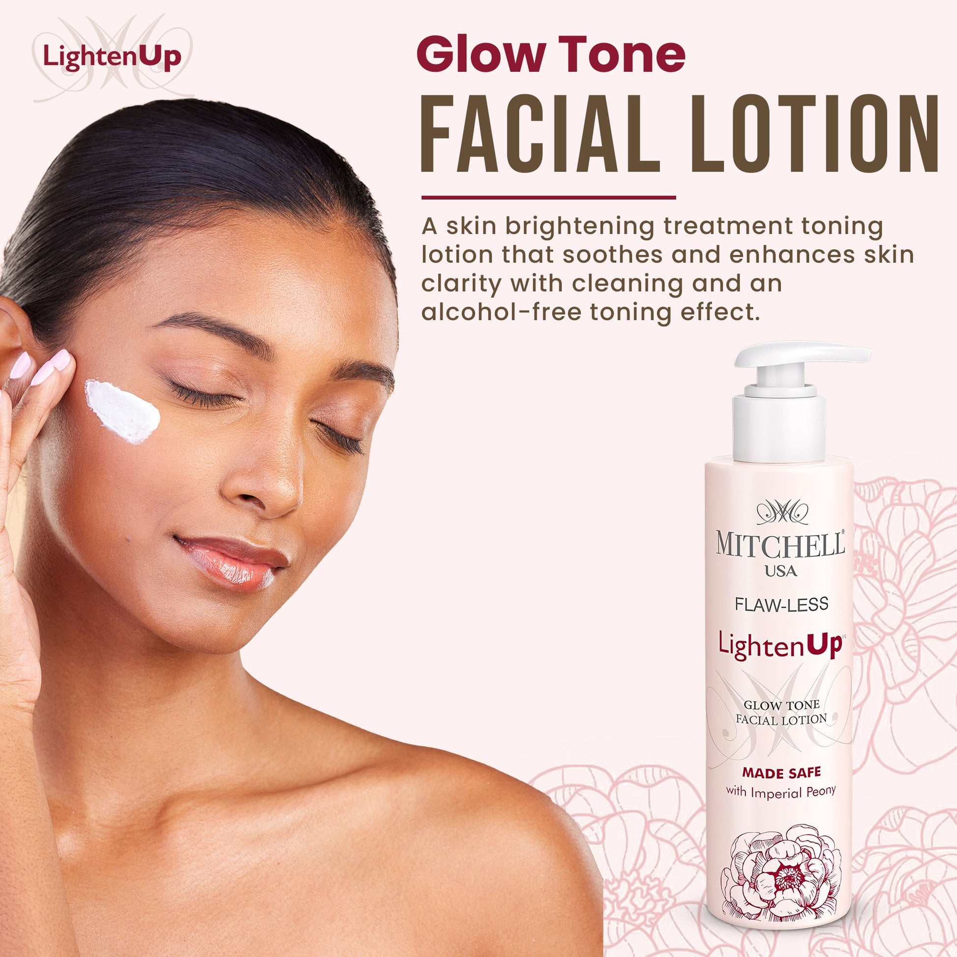 Lighten Up Flaw-Less Glow Tone Facial Lotion 100ml - Mitchell Brands