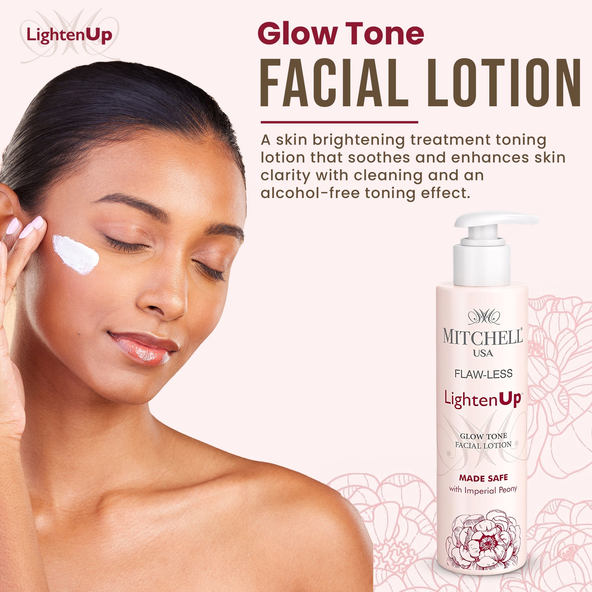 Lighten Up Flaw-Less Glow Tone Facial Lotion 100ml - Mitchell Brands