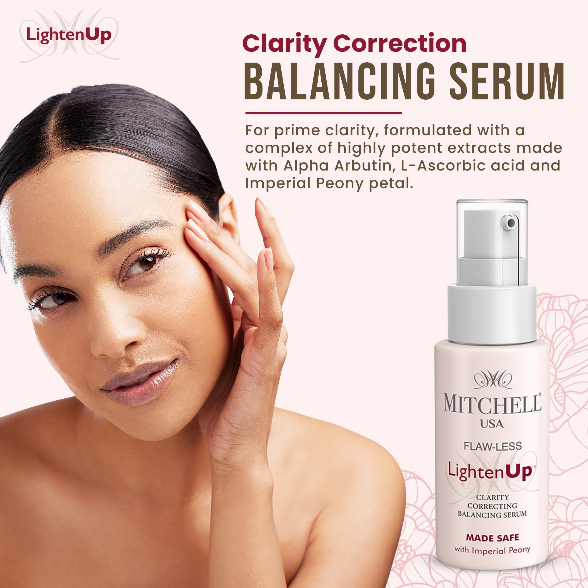 Lighten Up Flaw-Less Clarity Correction Balancing Serum 1.7 fl oz / 50ml - Mitchell Brands