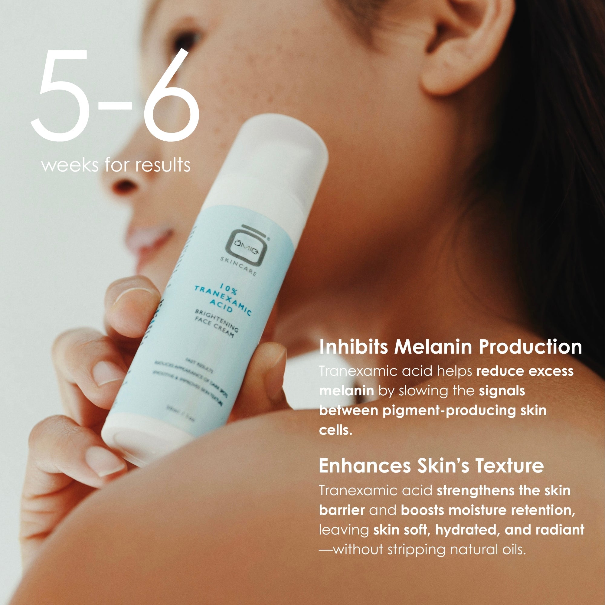 Omic+ 10% Tranexamic Acid Face Brightening Cream - Fast Results 30ml