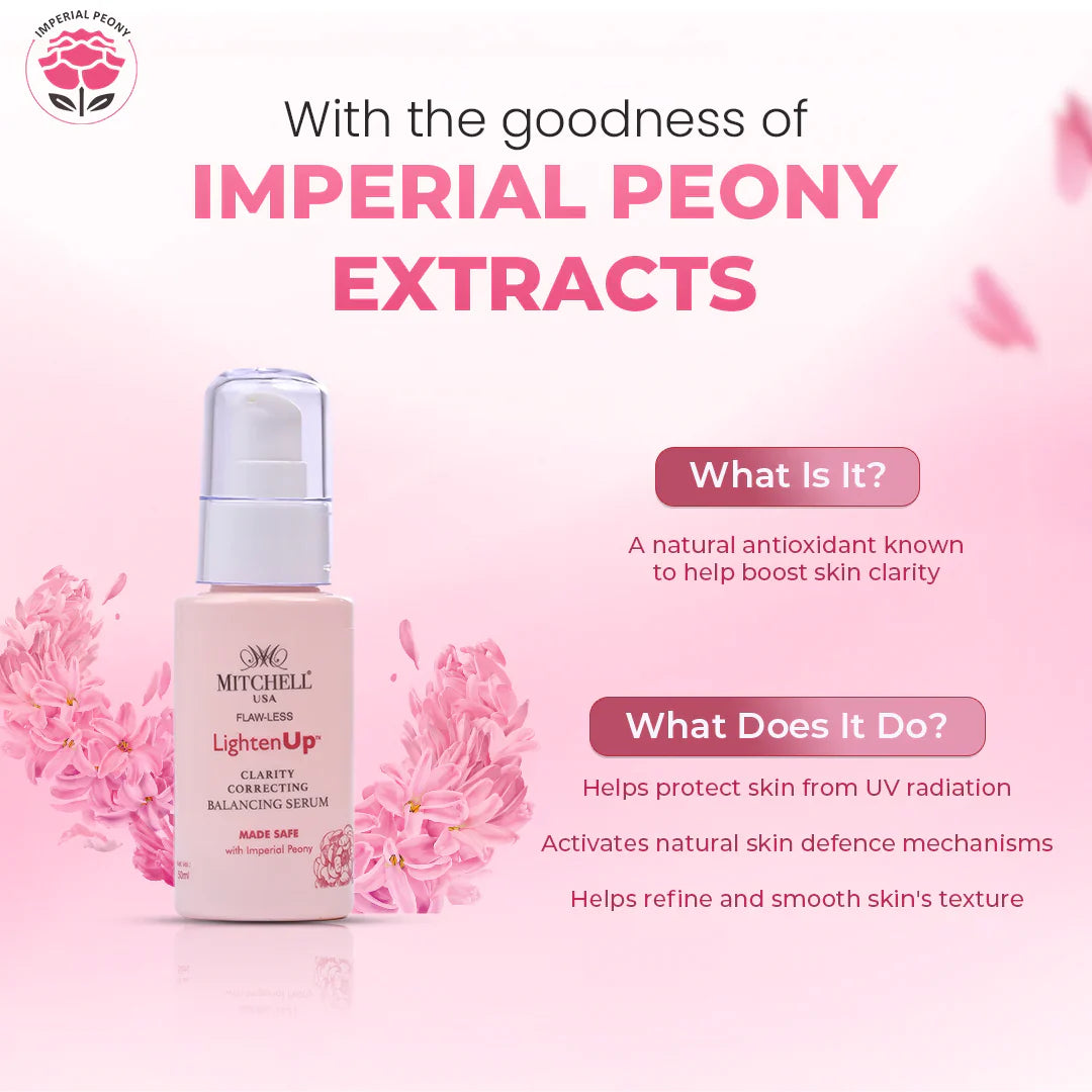 Lighten Up Flaw-Less Clarity Correction Balancing Serum 1.7 fl oz / 50ml Mitchell Brands - Mitchell Brands - Skin Lightening, Skin Brightening, Fade Dark Spots, Shea Butter, Hair Growth Products