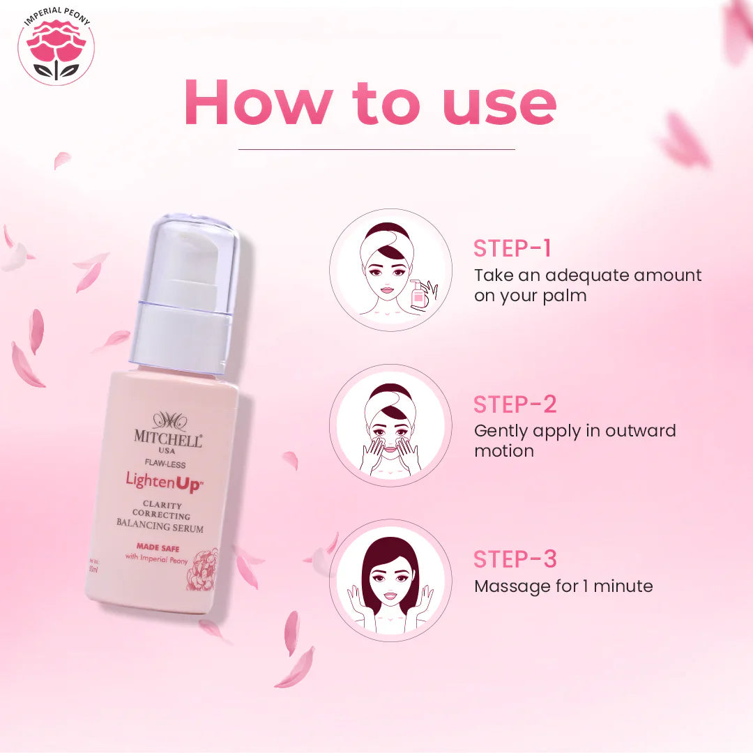 Lighten Up Flaw-Less Clarity Correction Balancing Serum 1.7 fl oz / 50ml Mitchell Brands - Mitchell Brands - Skin Lightening, Skin Brightening, Fade Dark Spots, Shea Butter, Hair Growth Products