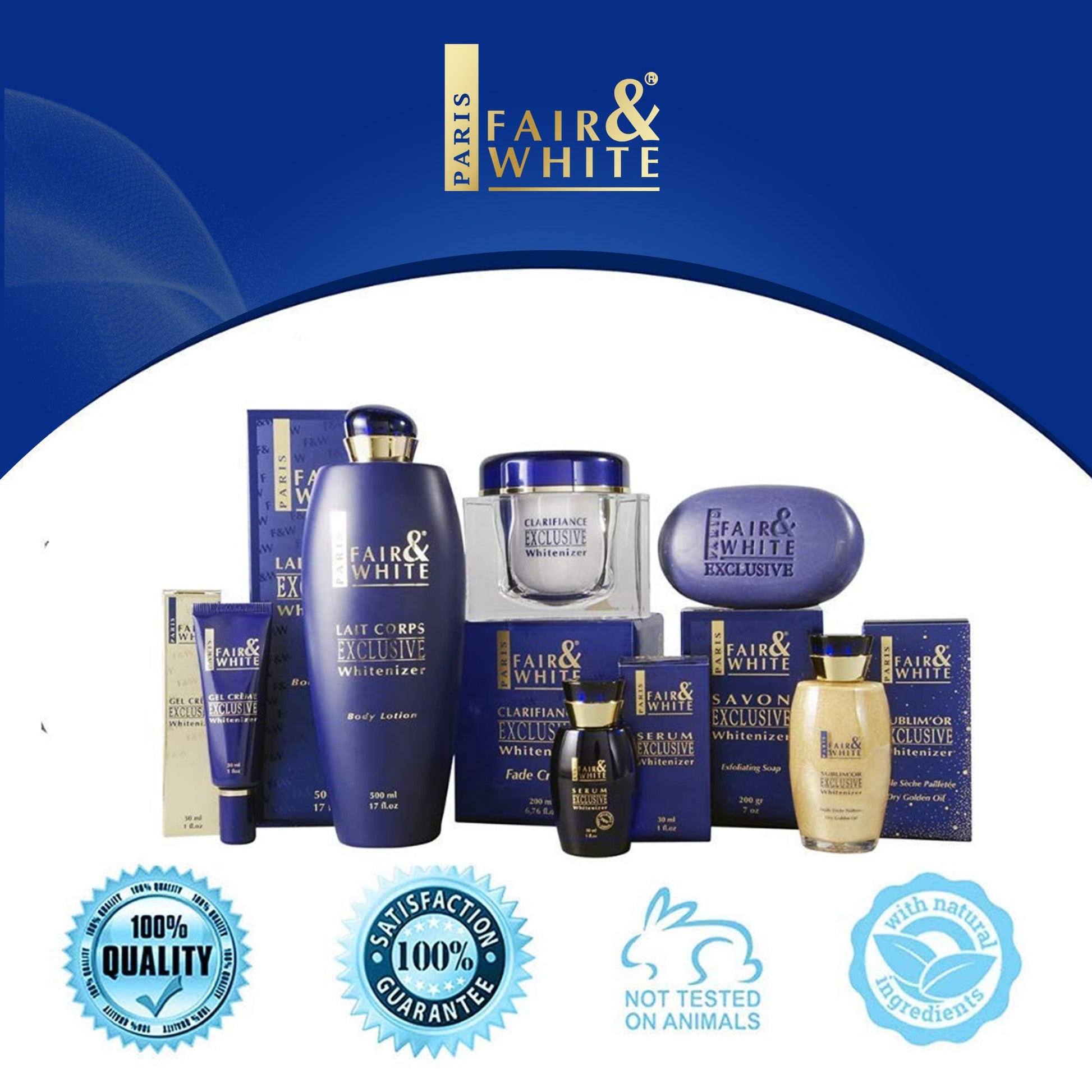 Fair & White Exclusive Gel Cream - Dark Spot Corrector - 30ml / 1 fl oz Fair & White Exclusive - Mitchell Brands - Skin Lightening, Skin Brightening, Fade Dark Spots, Shea Butter, Hair Growth Products