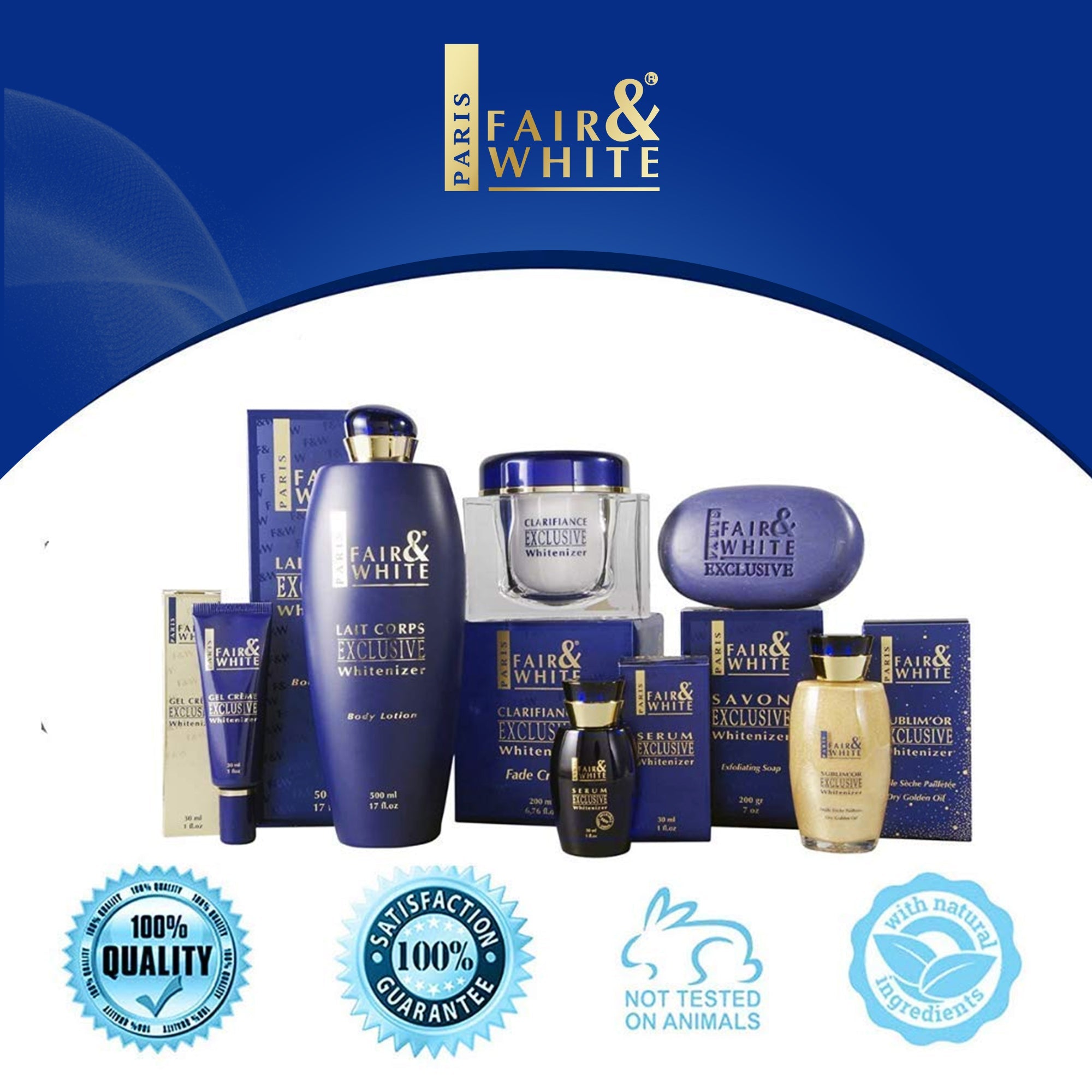 Fair & White Exclusive Gel Cream - Dark Spot Corrector - 30ml / 1 fl oz Fair & White Exclusive - Mitchell Brands - Skin Lightening, Skin Brightening, Fade Dark Spots, Shea Butter, Hair Growth Products