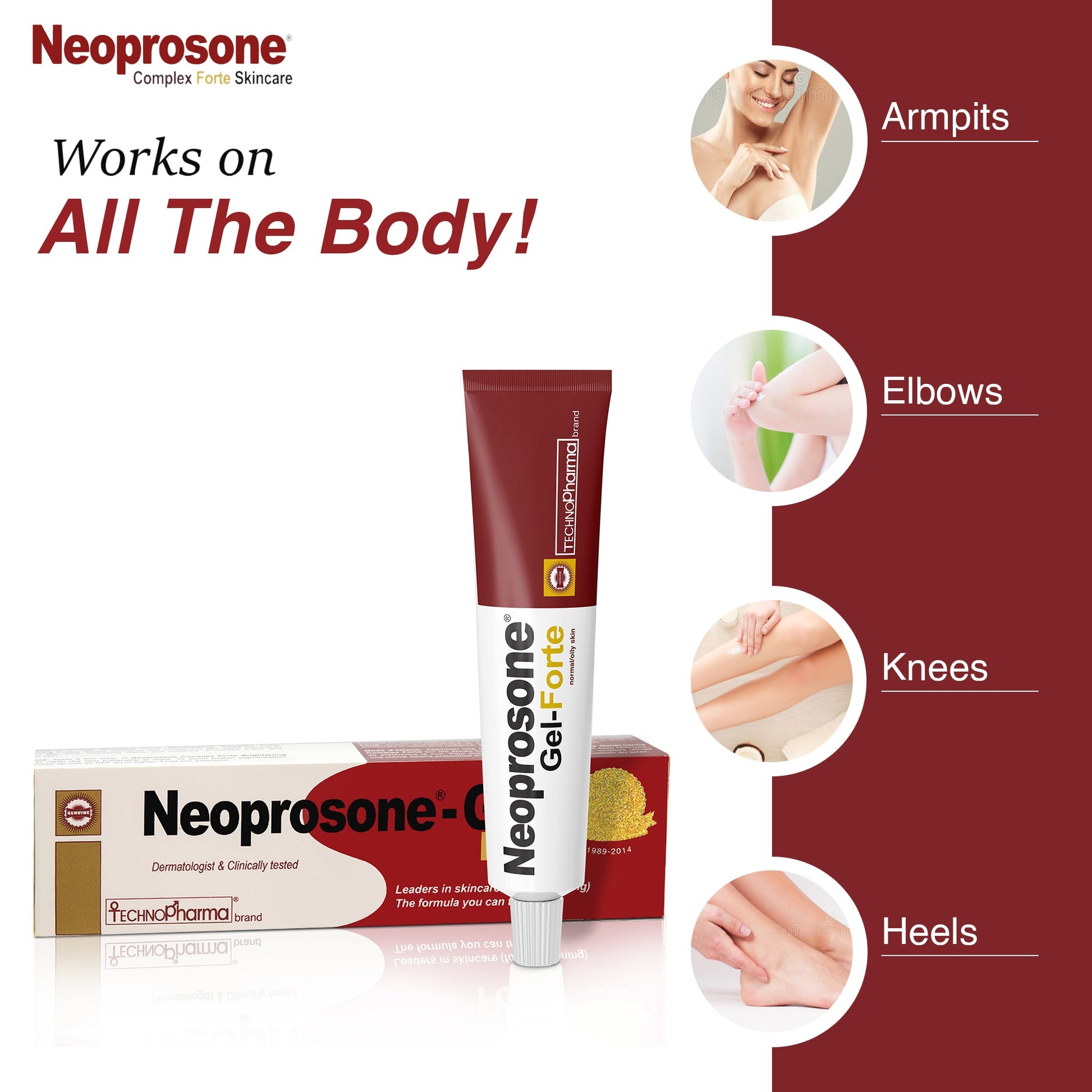 Neoprosone Brightening Gel - Moisturizer Cream Gel - 30g / 1 oz - Mitchell Brands