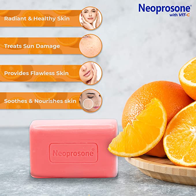 Neoprosone Vit C Cleansing Bar 80g Neoprosone Vitamin "C" - Mitchell Brands - Skin Lightening, Skin Brightening, Fade Dark Spots, Shea Butter, Hair Growth Products